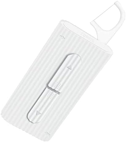White Dental Floss Portable Case, Storage 10 Picks Adult Floss in Box. The Best Tool for Cleaning Teeth and Oral Care. Portable Travel Floss is Perfect for Dinners,Dating,Travel,Hotels.(White)