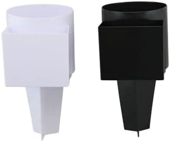 2-Pack Beach Drink and Phone Holder with Pocket – Sand Spike Cup Organizer for Sunglasses, Keys, and More – Ideal for Beach, Garden, and Outdoor Events