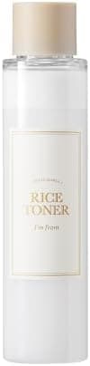 I'm from Rice Toner for Sensitive Skin, Rice Extract from Korea, Glow Essence with Niacinamide, Hydrating, Vegan, Alcohol Free, Fragrance Free, Peta Approved, K Beauty Toner, 5.07 Fl Oz