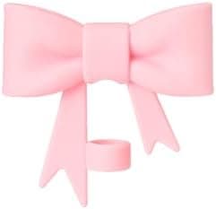 10mm Bow Shape Straw Topper for Stanley Cup (Pink)