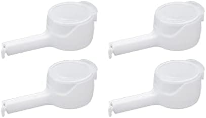 Sscon 4Pcs Food Storage Sealing Clips Plastic Food Bags Clips with Pour Spouts for Snack White