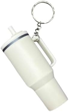 OLIREW Cute Keychain for stanley cup accessories,Cute Cup Accessories,Purse Handbag Charms for Women (White)
