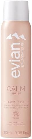 Evian Facial Spray | Glow, Calm & Protect Hydrating Face Mist | Natural Mineral Water with Plant-Based Extracts | 3.38 oz