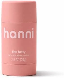 HANNI Fatty Body Moisturizer Stick with Fatty Acids, Travel Size Friendly Solid Lotion for Plumping and Hydration, Fragrance-Free and Safe for Sensitive Skin, 2.5 oz