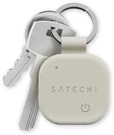 Satechi FindAll Keychain with Find My, Wireless Rechargeable, Location Tracker, Left-Behind Alerts, Loud Audible Chime, Works with iPhone, iPad, Mac – Sand