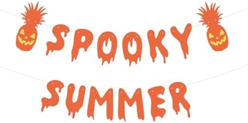 Halloween Decorations Pre-Strung Summerween Decoration Spooky Summer Halloween Party Banner Supplies Favors Decor