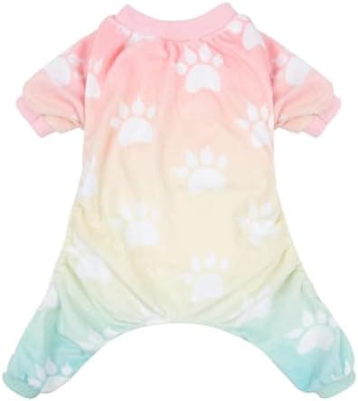 CuteBone Small Dogs Outfit Soft Puppy Onesies Pjs Dog Pajamas Pet Coat Cat Apparel Comfy Doggie Jumpsuit Bodysuit for All Seasons P09M