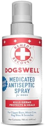 DOGSWELL Remedy + Recovery Medicated Antiseptic Spray for Dogs, 4 oz. (Packaging May Vary)