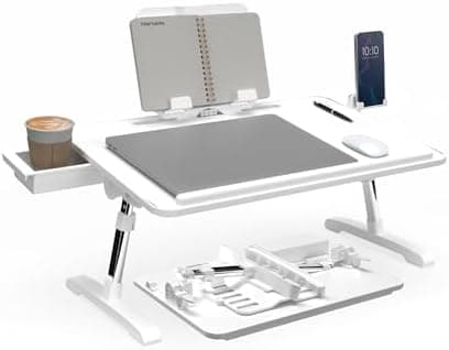 Limitless TotalDesk Portable Workstation and Lap Desk with Adjustable Height & Tilt (White)