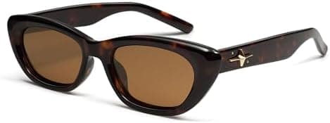 SOJOS Trendy Polarized Narrow Cat Eye Sunglasses for Women Retro Cute Small Womens Shades SJ2284