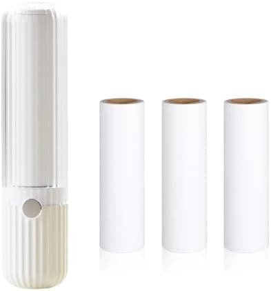Mini Lint Roller for Clothes Reuseable Pocket Lint Remover for Travel, Portable Sticky Roller for Pet Hair, Small Lint Roller with 4 Rolls Refillable