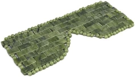 LazyGa Jade Eye Mask,Large Facial Cooling Mask with 100% Real Jade for Hot & Cold Therapy,Green Stone Facial Eyes Sleeping Mask Relief Eye Cover