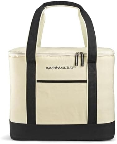 Rachael Ray Insulated Thermal Canvas Tote, Ivory