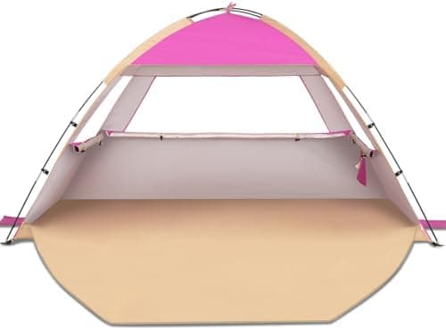 Venustas Beach Tent Sun Shelter for 3/4/6/8 Person, UPF 50+ UV Protection Beach Canopy, Lightweight and Easy Setup Cabana, Portable Shade Tent