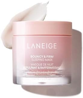 LANEIGE Bouncy and Firm Sleeping Mask: Revitalize, Smooth, Peony & Collagen Complex, Barrier-Boosting Hydration