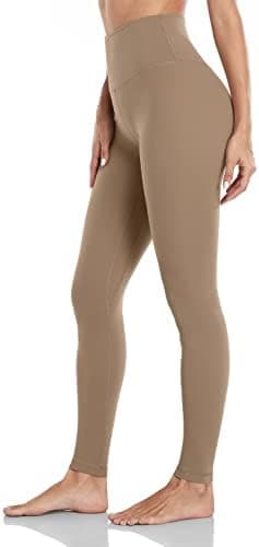 HeyNuts Essential Leggings 28'', High Waisted Comfortable Soft Athletic Yoga Pants Full Length