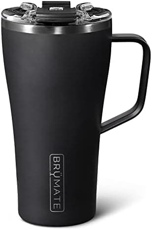 BrüMate Toddy 22oz 100% Leak Proof Insulated Coffee Mug with Handle & Lid - Stainless Steel Coffee Travel Mug - Double Walled Coffee Cup (Matte Black)