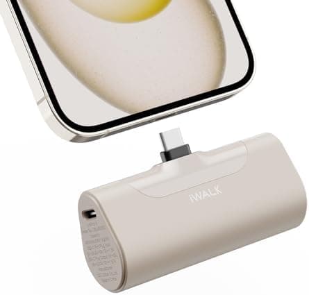 iWALK Portable Charger for iPhone 17/16/15 USB-C Small Power Bank 20W 4,500mAh Fast Charging Battery Pack Compatible with iPhone 15/16/17 Plus/17 Pro/17 Pro Max, Samsung Galaxy S25/S24/S23 Android