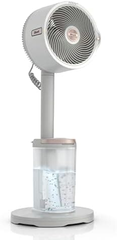 Shark FlexBreeze Pro Mist Fan — Indoor & Outdoor, Integrated Misting, Pedestal to Tabletop, Corded or Cordless, Up to 24-Hr Battery, Oscillating, White, FA302WH (2025 Release)