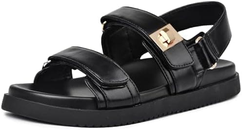 GOUPSKY Womens Summer Sandals Casual Adjustable Arch Support Comfortable Thick Sole Flat Sandals