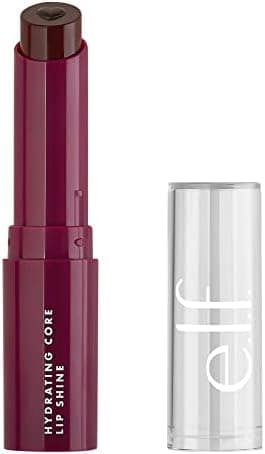 e.l.f. Hydrating Core Lip Shine, Lip Balm For A Sheer Tint Of Color & Soft Shine, Made With Nourishing Vitamin E, Vegan & Cruelty-Free, Ecstatic
