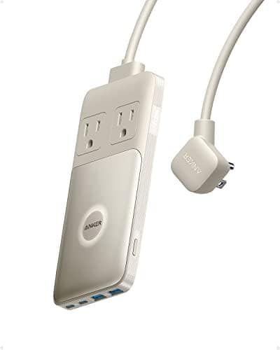 Anker Charging Station(100W), Compact Power Strip for Travel,Work, 5ft Detachable Extension Cord with 2 Outlets & 4 USB Ports, for iPhone14, Samsung, iPad, MacBook (not Battery/Wireless)
