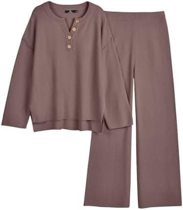 LILLUSORY Women's 2 Piece Lounge Sets Oversized Slouchy Matching Cozy Knit Sets