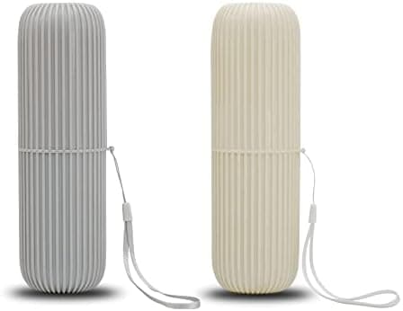 Toothbrush Cup Portable Toothbrush Holder Multifunction Travel Cup Organizer Toothbrush Case and Carrier for Bathroom School Business Trip 2Pack