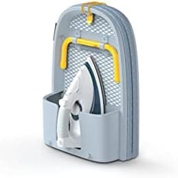 Joseph Joseph Pocket Folding Tabletop Ironing Board with Iron Holder and Wall Mount, Compact Space-Saving, Grey/Yellow