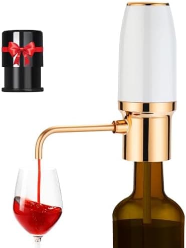 BLUBYEES Electric Wine Aerator Pourer with Stopper, Automatic Wine Bottle Dispenser Machine with USB Rechargeable and Multi-Smart Wine Decanter, Best Wine Gifts for Wine Lovers