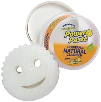 Scrub Daddy PowerPaste Bundle - Clay Based Cleaning & Polishing Scrub - Non Toxic Cleaning Paste for Grease, Limescale & More - Includes 1 Scrub Mommy Sponge (2 Pieces)