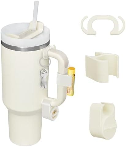Set of 3 Pcs Accessories for 40oz Tumbler or other brands 40 OZ Tumblers (Cream)