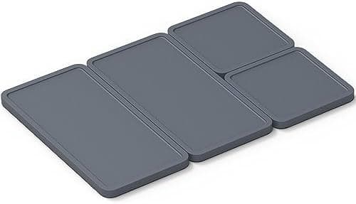 Prepd Cheat Sheets Lids - Silicone Bakeware Lid for Prepd Modular Sheet Pan Dividers - 4 Nonstick, Oven, Microwave, Dishwasher, Fridge & Freezer-Friendly Sheet Pan Divider Lids for Cooking & Storage