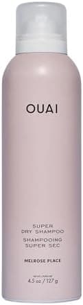 OUAI Super Dry Shampoo - Volumizing Dry Shampoo - Absorbs Oil, Dirt & Sweat - Blends Seamlessly into Hair with Zero Residue & Enriched with a Long-Lasting Scent - Melrose Place (4.5 oz)