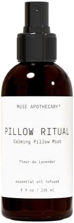 Muse Apothecary Pillow Ritual - Aromatic, Calming and Relaxing Pillow Mist, Linen and Fabric Spray - Infused with Natural Aromatherapy Essential Oils - 8 oz, Fleur du Lavender