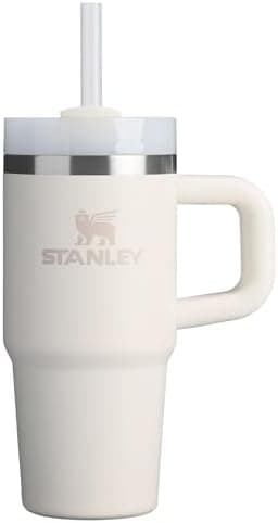 STANLEY Quencher H2.0 Tumbler with Handle and Straw 14 oz | Flowstate 3-Position Lid | Cup Holder Compatible for Travel | Insulated Stainless Steel Cup | BPA-Free | Cream 2.0