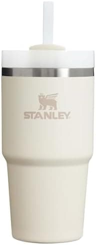 Stanley Quencher H2.0 Tumbler with Straw 20 oz | Flowstate 3-Position Lid | Cup Holder Compatible for Travel | Insulated Stainless Steel Cup | BPA-Free | Cream 2.0
