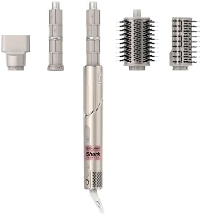 Shark HD430REF (Refurbished) FlexStyle Air Styling & Drying System, Powerful Hair Dryer Brush & Multi-Styler with Auto-Wrap Curlers, Paddle Brush, Oval Brush, Concentrator Attachment, Stone (Renewed)