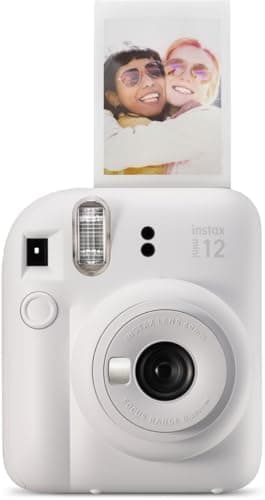 Fujifilm Instax Mini 12 Instant Film Camera, Clay White
