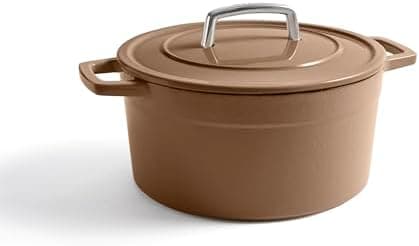 Martha by Martha Stewart 5 QT European Enameled Cast Iron Dutch Oven w/Lid - Ganache