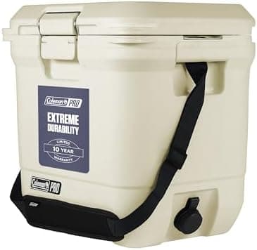Coleman Pro Heavy-Duty 25qt Ultra-Light Premium Hard Cooler, Extra-Thick Insulation Keeps Ice up to 3 Days, 36-Can Capacity