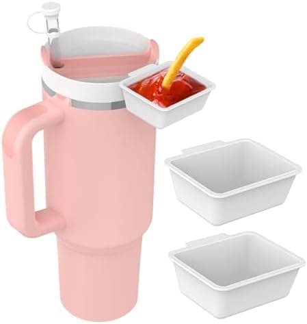 SOMAYO Dip Holder Snack Bowl Snack Tray Snack Holder for Stanley Cup Sauce Holder Accessories French Fry Dipping sauces for Stanley Tumbler Accessories 14oz 20oz 30oz 40oz (NOT Include Cup)