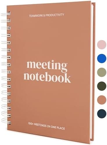 Lamare Meeting Notebook for Work Organization – Perfect Work Notebook for Note Taking, Meeting Planner and Office Supplies for Men & Women