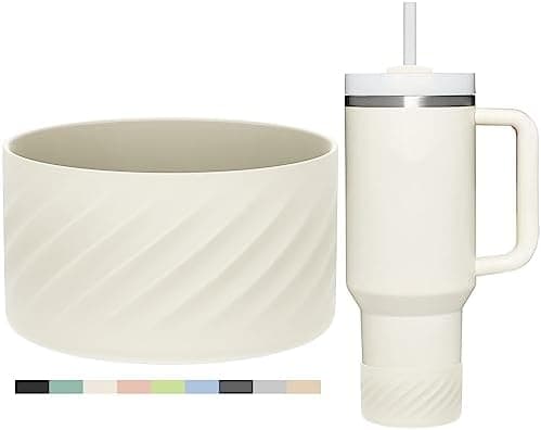 Affute Protective Silicone Boot for Stanley Quencher H2.0 40 oz & IceFlow Flip 20 oz 30 oz and hydroflask 12-24 oz, Anti-Slip Bottle Bottom Sleeve Cover