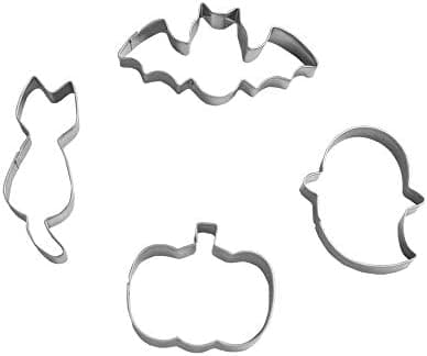 Keewah Small Halloween Cookie Cutter Set, from 2.2” to 3.1” - 4 Piece - Stainless Steel