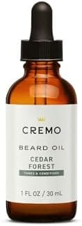 Cremo Beard Oil, Revitalizing Cedar Forest, 1 fl oz - Restore Natural Moisture and Soften Your Beard To Help Relieve Beard Itch