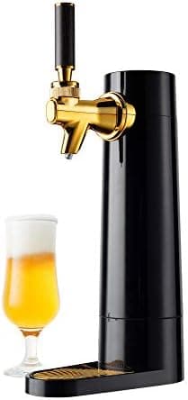 GREEN HOUSE: Draft Pour Beer Dispenser & Ultra Fine Foam Maker - Mini Kegerator for Home. Draft Pour and Ultra Fine Foam covering top makes your regular beer taste delicious and keep longer.
