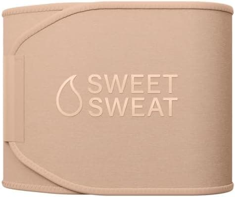 Sweet Sweat Waist Trimmer Toned Series - Premium Sweat Enhancing Fitness Belt for Women & Men - 5 Adjustable Sizes