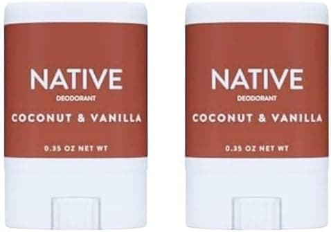 Generic Native Deodorant Mini Travel Size Coconut & Vanilla - (Aluminum Free, Phthalate Free) pack of 2