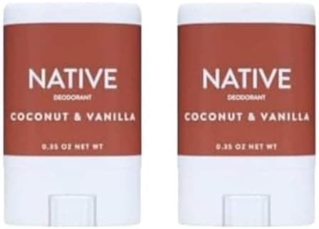 Deodorant Mini Travel Size Coconut & Vanilla - (Aluminum Free, Phthalate Free) pack of 2